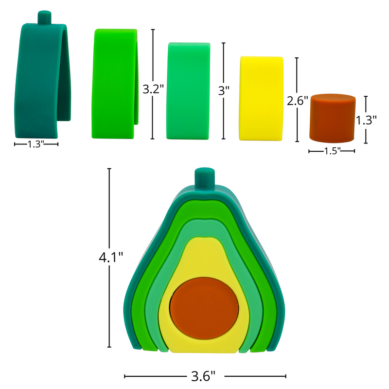 size of silicone avocado stacker