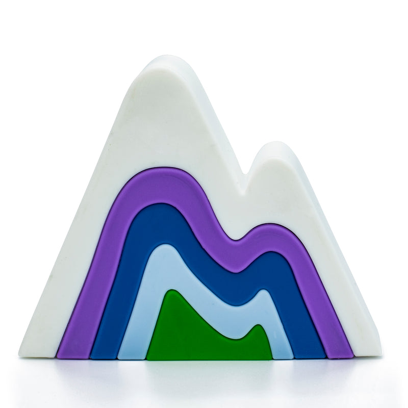 colorful silicone mountain stacker