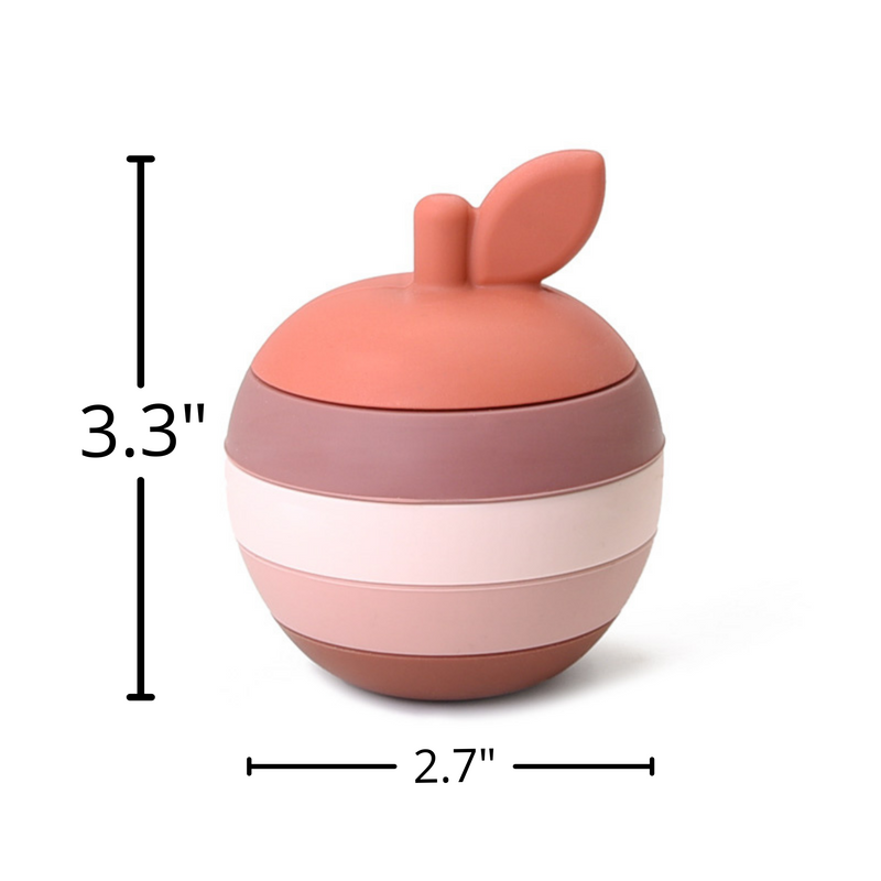 silicone apple stacker toy
