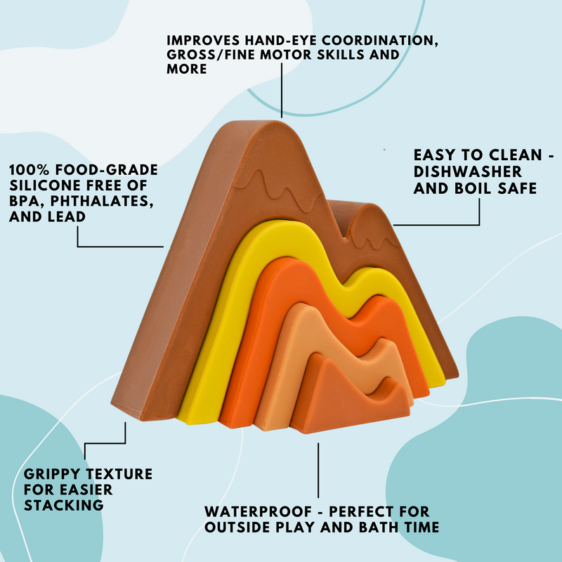 silicone mountain stacker infographic