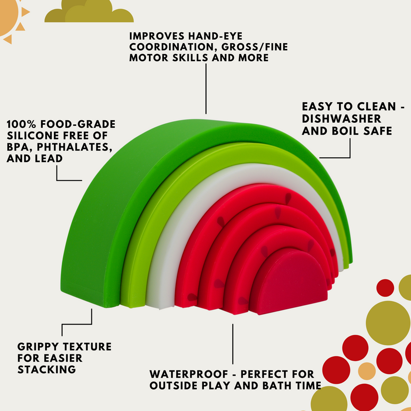 silicone watermelon stacker infographic